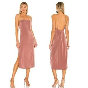 NBD Malia Adjustable Strap Midi Dress Mauve